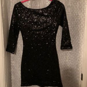 Long sleeve sequences dress